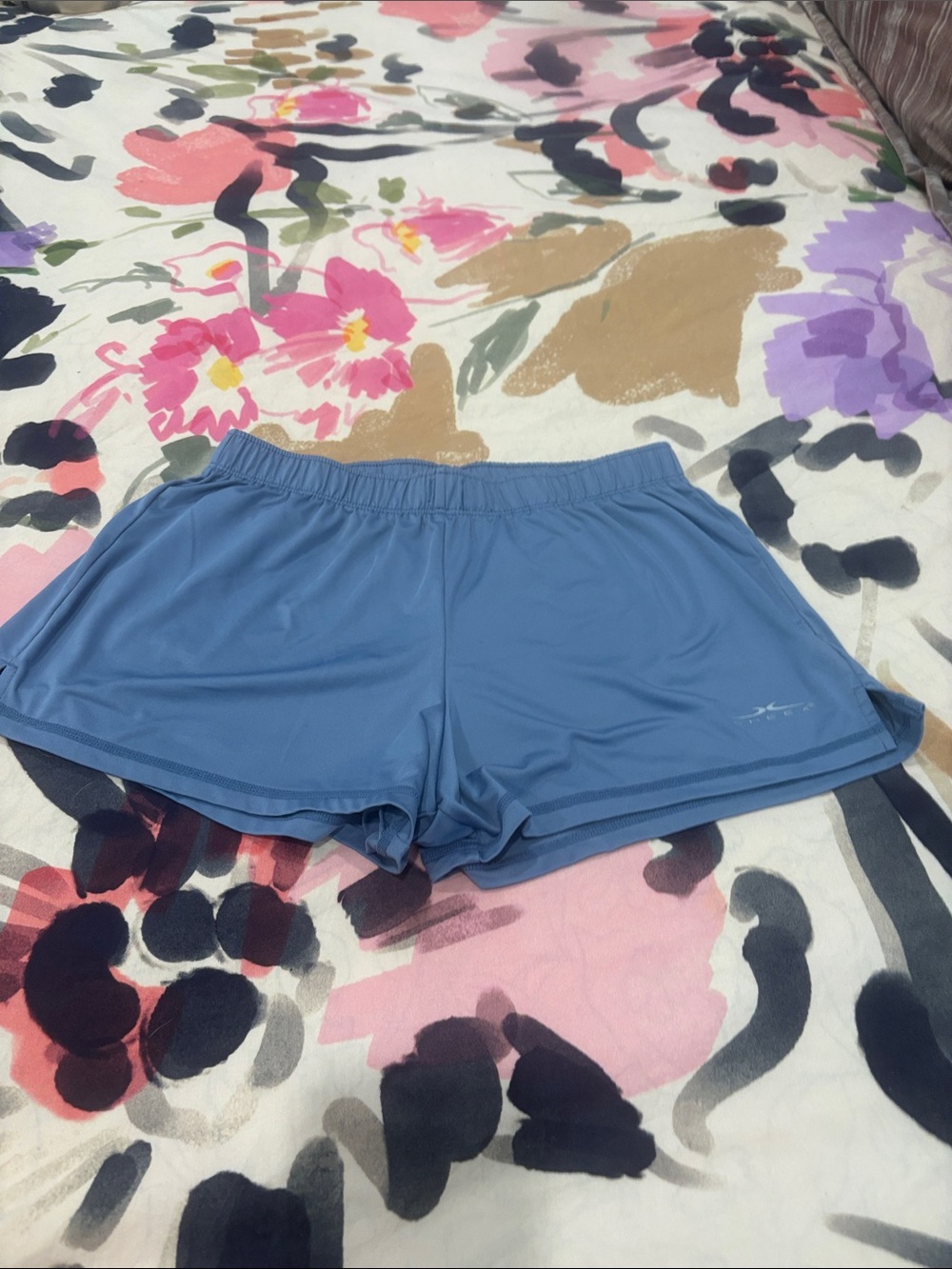 Women’s Athletic Sleep Shorts in Dusty Blue